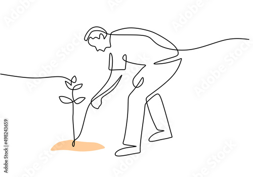 One continuous single line ...