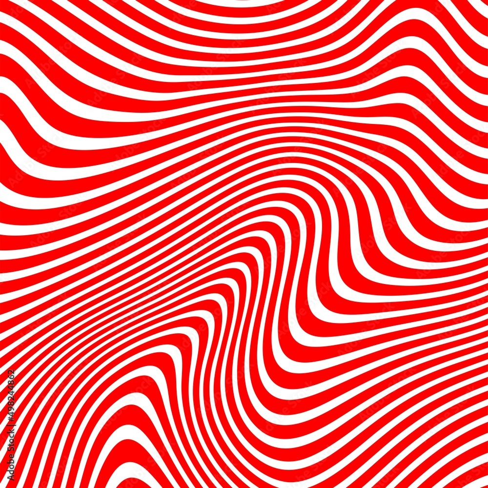 Abstract Red and White Geometric Pattern with Waves. Striped Structural Texture. Raster Illustration.Black and white stripes made in illustrator and rasterized.Stripes pattern for backgrounds.
Abstract Red and White Geometric Pattern with Waves. Striped Structural Texture. Raster Illustration.Black and white stripes made in illustrator and rasterized.Stripes pattern for backgrounds.