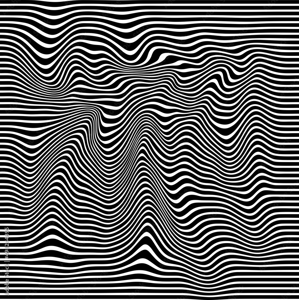 Abstract wave element for design. Digital frequency track equalizer. Stylized line art background. Vector illustration. Wave with lines created using blend tool. Curved wavy line, smooth stripe. Abstract wave element for design. Digital frequency track equalizer. Stylized line art background. Vector illustration. Wave with lines created using blend tool. Curved wavy line, smooth stripe.
