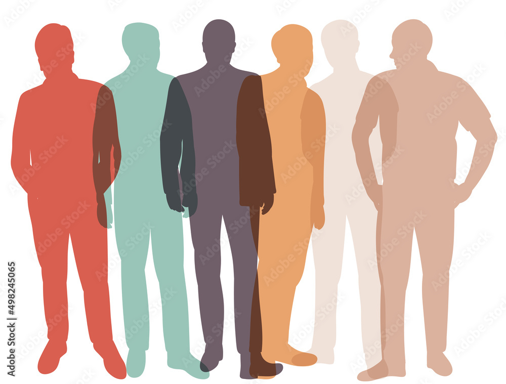 crowd of people set silhouette, isolated on white background crowd of people set silhouette, isolated on white background