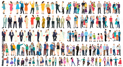 people set flat design, isolated, vector © zolotons