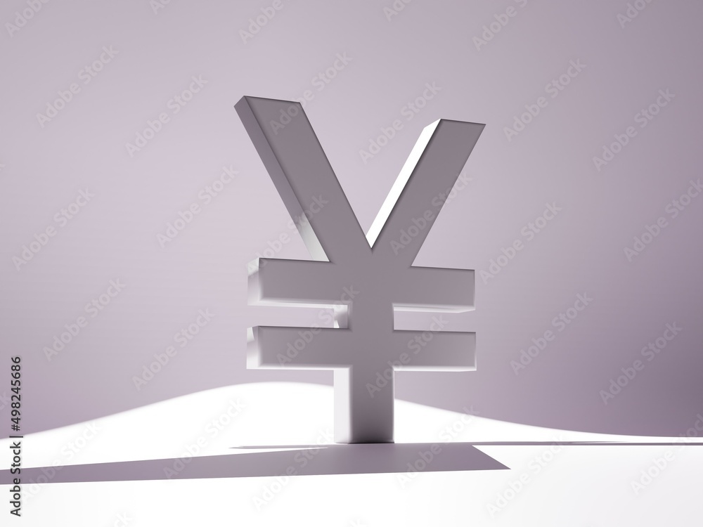 Obraz premium 影を落とす日本円の象徴YEN