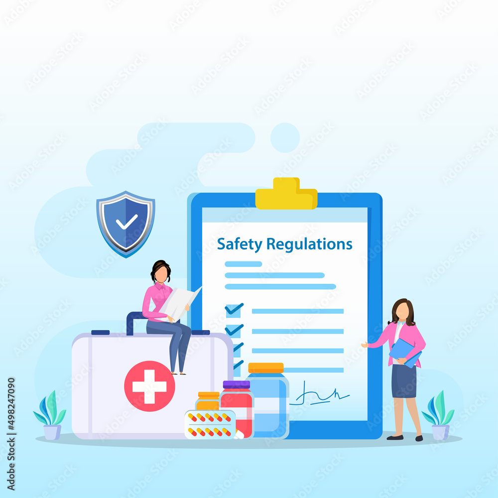 OSHA - Occupational Safety and Health Administration for business and organization vector. OSHA - Occupational Safety and Health Administration for business and organization vector.