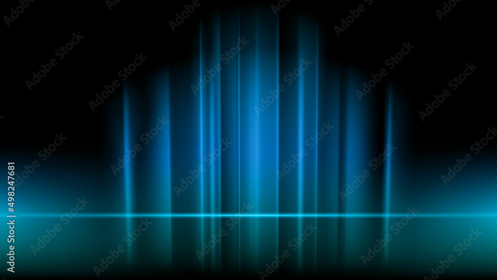 Vector abstract dark blue Great background design background with vertical shining stripes , lights, Stylized Northern Lights / Aurora Borealis