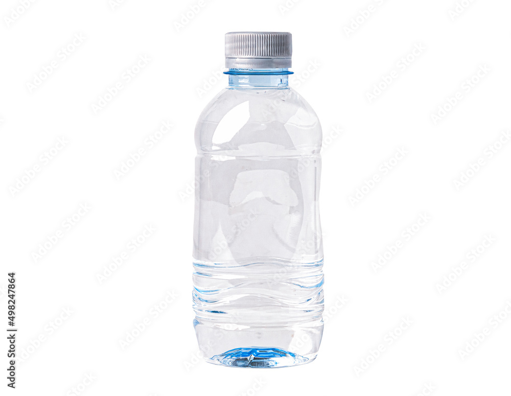 Fototapeta premium Plastic water bottle isolated on white background with clipping path.