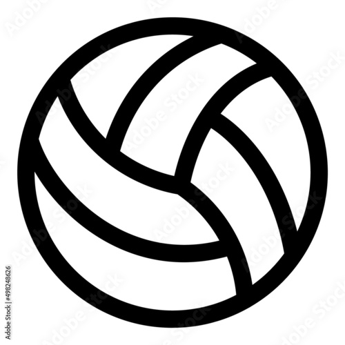 Volleyball Ball Flat Icon Isolated On White Background