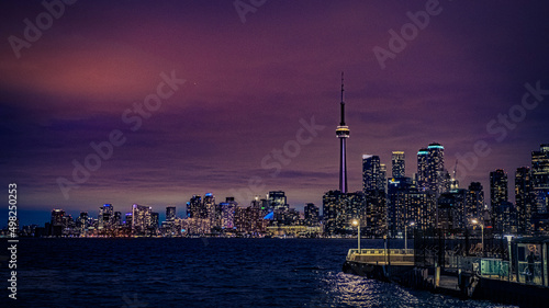 Toronto downtown night view