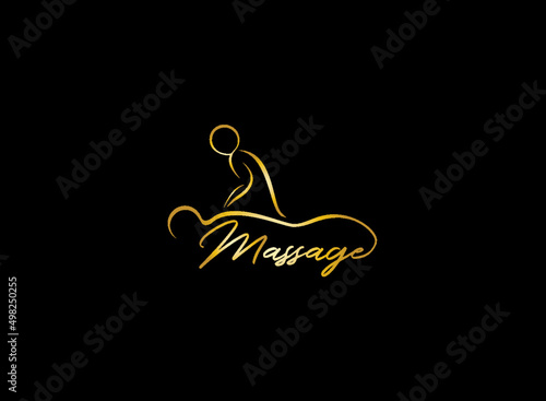 Minimal Massage Logo Design. photo