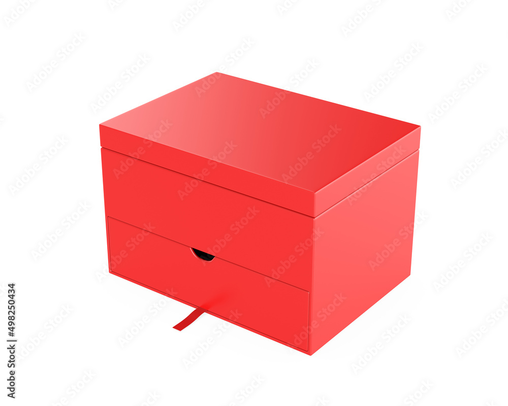 Blank double layer hard box template, 3d render illustration. Blank double layer hard box template, 3d render illustration.