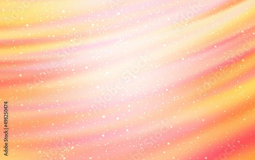 Light Orange vector texture with milky way stars.