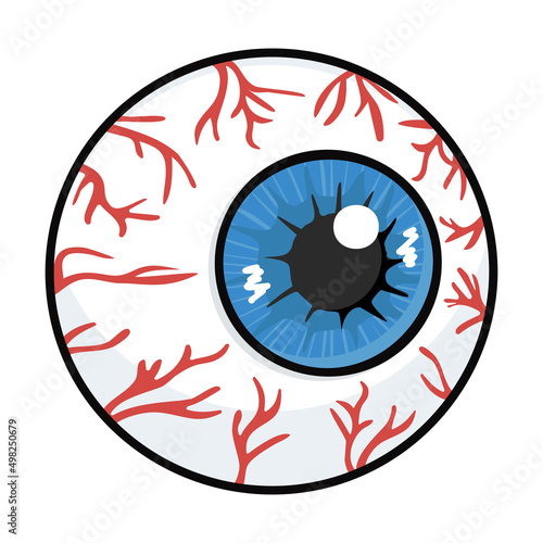 Human Big red blood eye ball