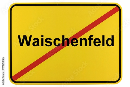 Illustration eines Ortsschildes der Stadt Waischenfeld photo