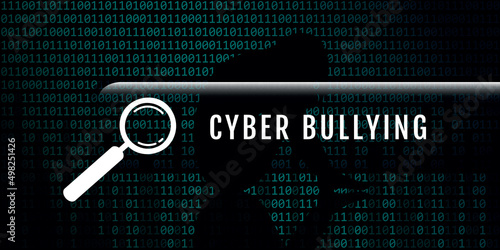 cyber bullying sad girl silhouette on blue background