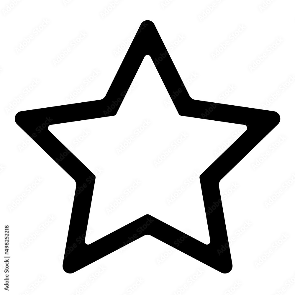 Star Flat Icon Isolated On White Background