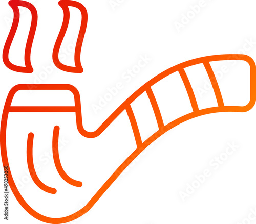 Smoking Pipe Icon Style