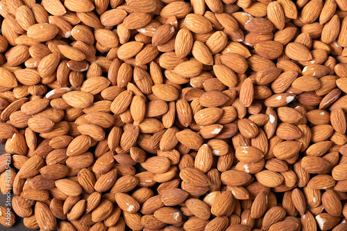 Full frame shot of nutritious almond nuts with copy space