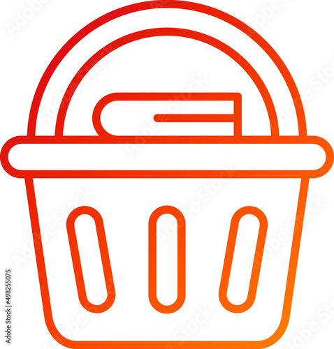 Laundry Basket Icon Style