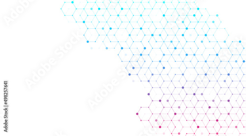 Health care and medical pattern innovation concept background design. Abstract geometric hexagons shape medicine and science background. Vector illustration