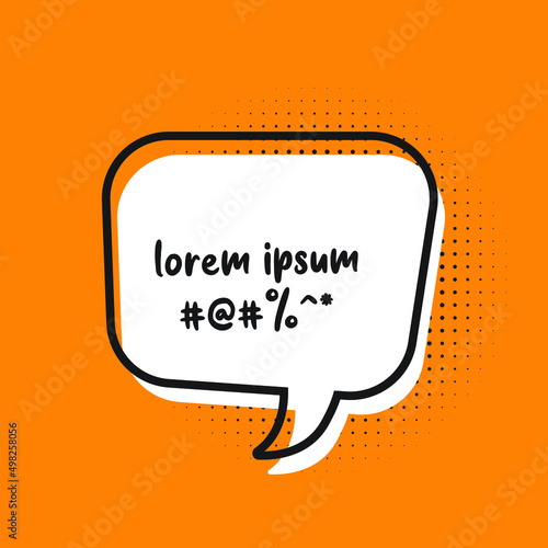 speech bubbles. Halftone shadows. Vector illustration