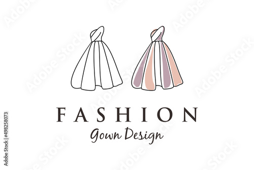 Mannequin Woman Dress Fashion Casual Clothes Model Freehand Sketch illustration