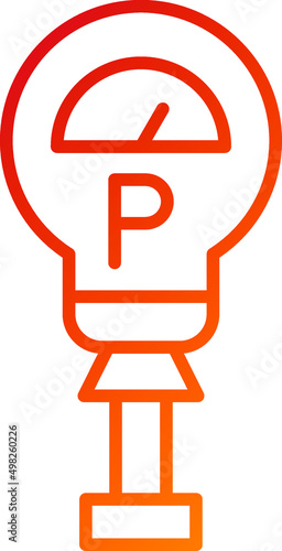 Parking Meter Icon Style