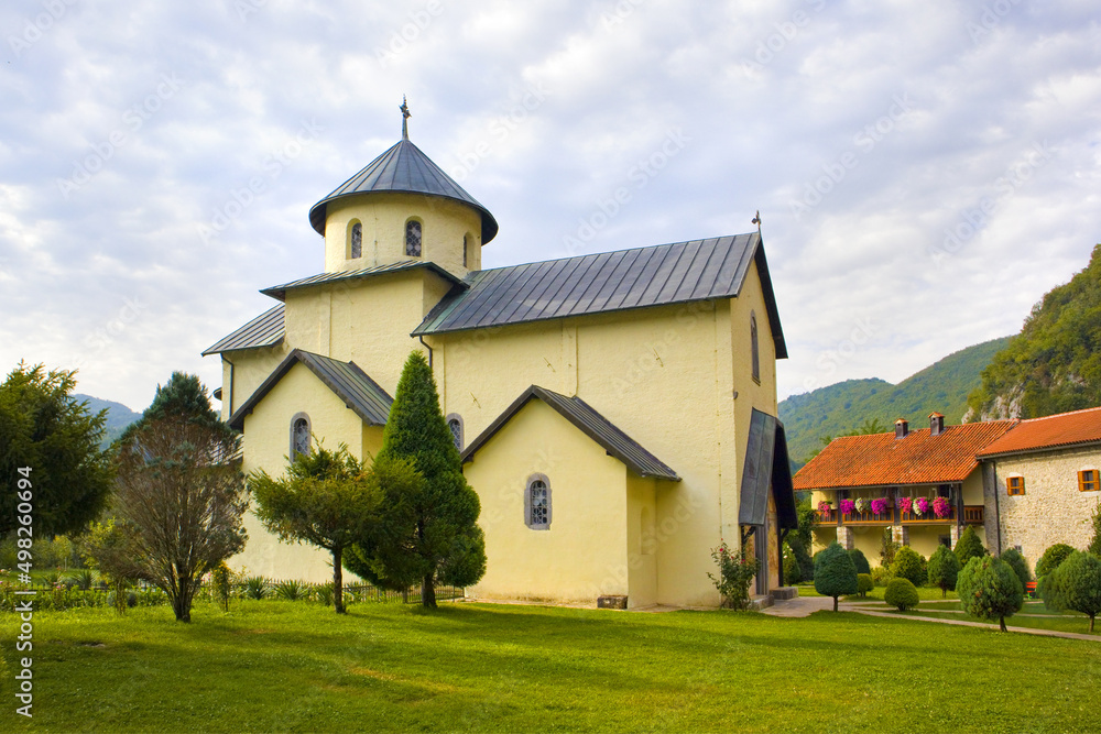 Famous Moracha Monastery in Montenegro