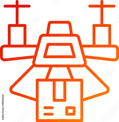 Drone Delivery Icon Style