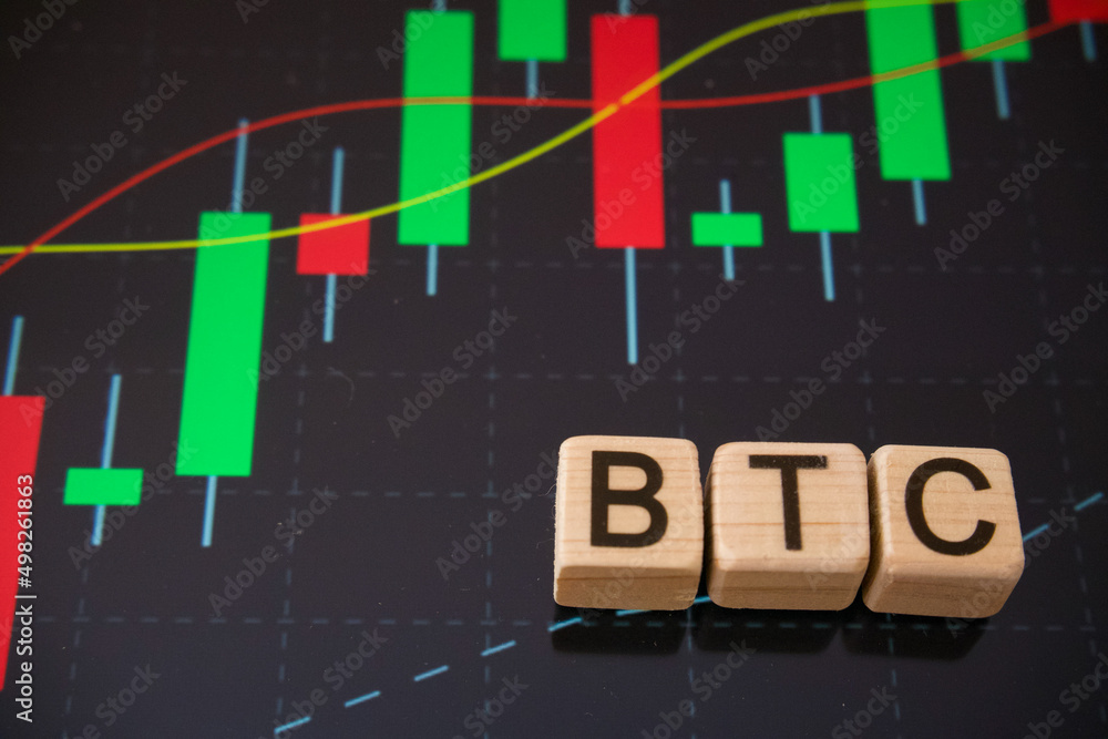 Obraz premium 仮想通貨ビットコインBTC