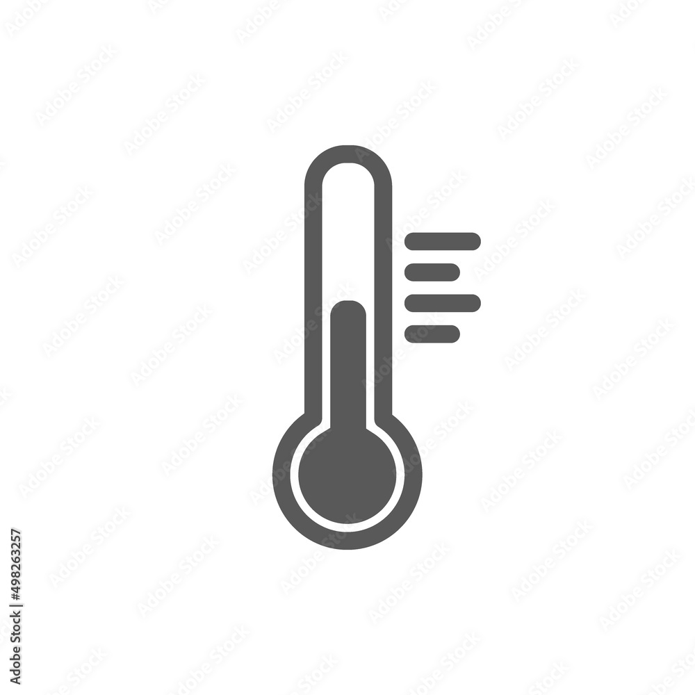 vector illustration of outline thermometer template icon.