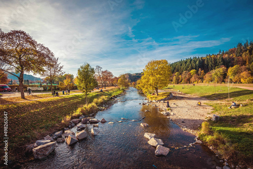 Dreisam Fluss in Freiburg im Breisgau