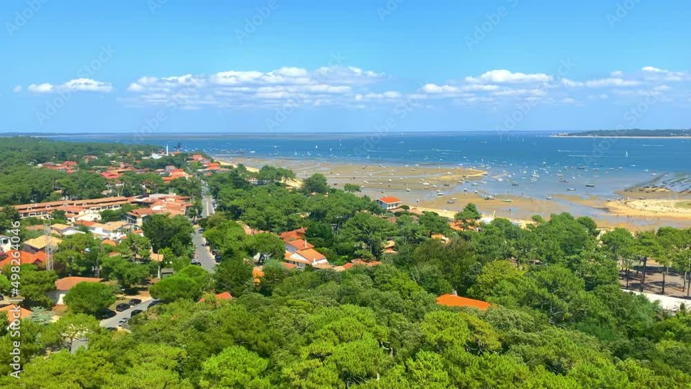 Aerial view of the Cap Ferret peninsula and the Atlantic Ocean Aerial view of the Cap Ferret peninsula and the Atlantic Ocean
