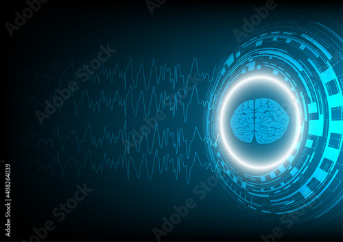 Epileptic brain and technology background.