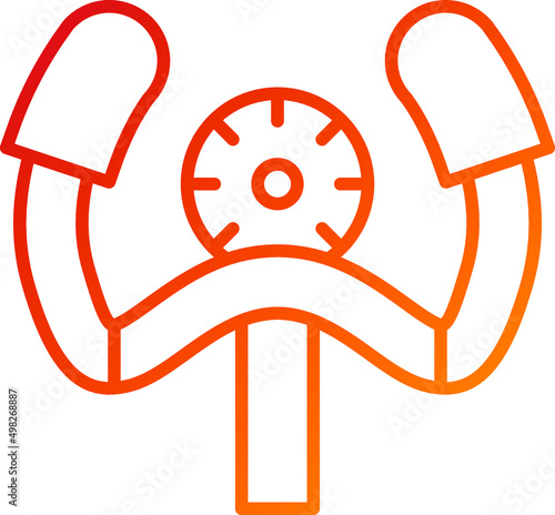 Aeroplane Steering Wheel Icon Style