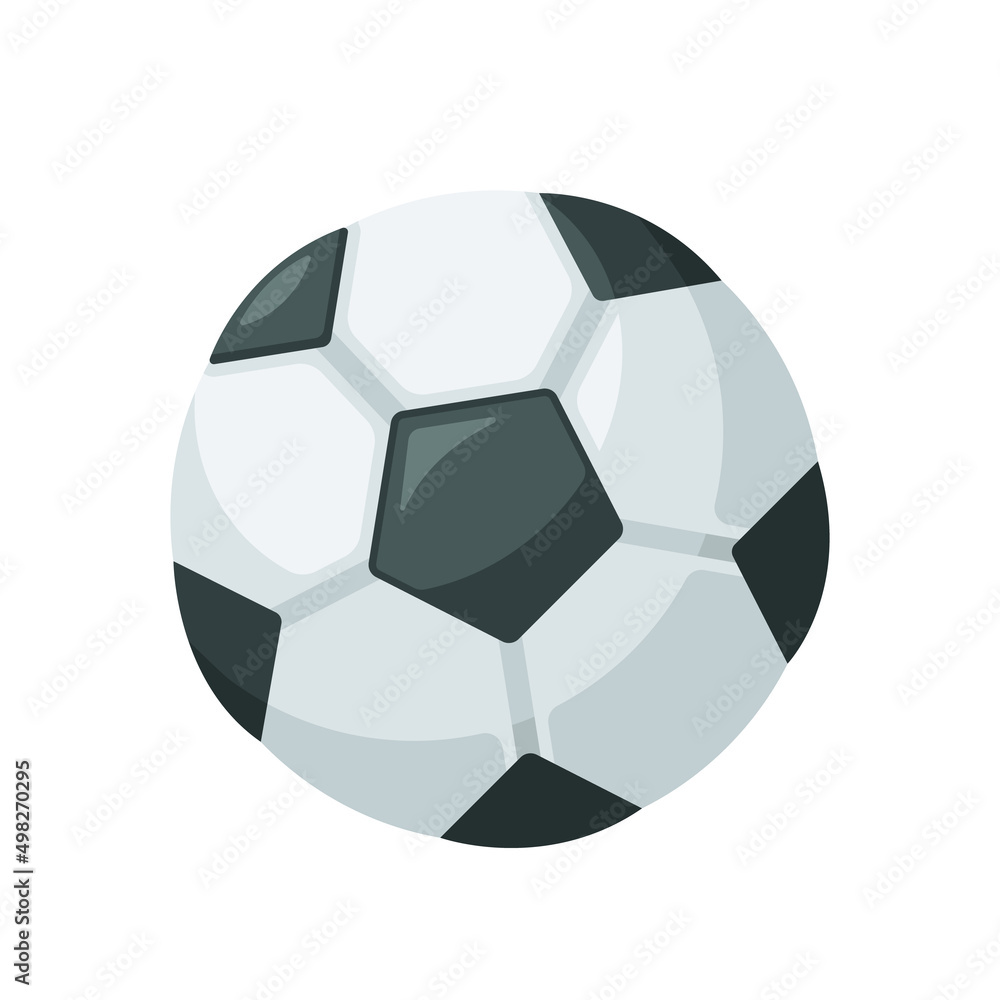 Football or Soccer Ball Isolated on White Background, Sports Accessory, Equipment for Playing Game, Championship Football or Soccer Ball Isolated on White Background, Sports Accessory, Equipment for Playing Game, Championship