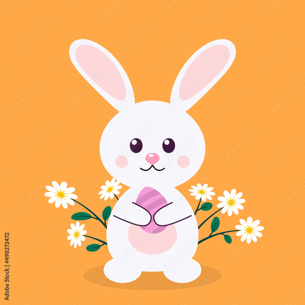 Easter rabbit with egg, bunny. Vector illustration. Easter rabbit with egg, bunny. Vector illustration.