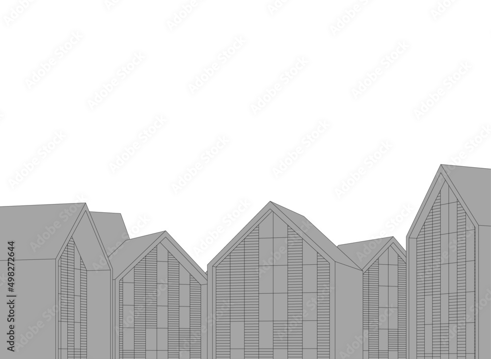 Fototapeta premium sketch of building