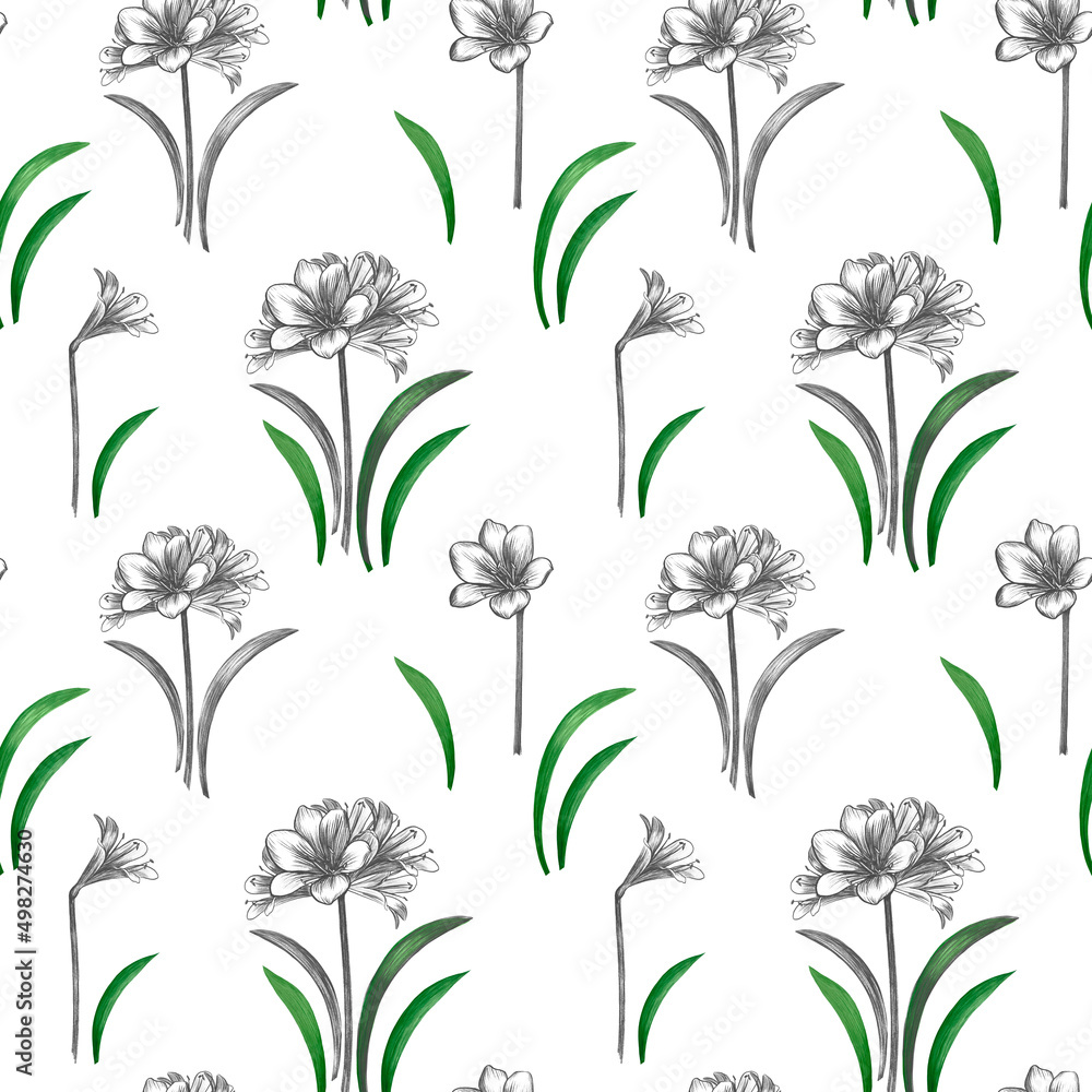 Seamless flowers pattern, floral print for wrapping and textile. Endless Decorative Background design. Perfect for textile and scrapbooking.