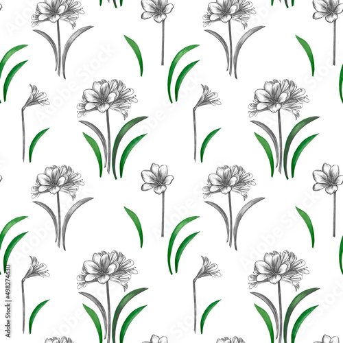Seamless flowers pattern, floral print for wrapping and textile. Endless Decorative Background design. Perfect for textile and scrapbooking. © ANASTASIA
