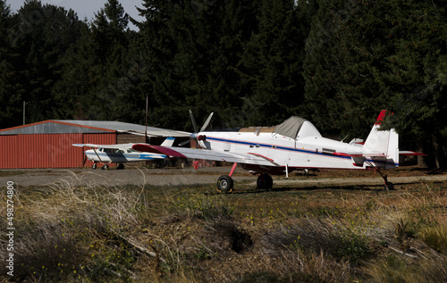 small planes parked at the aerodrome of bariloche