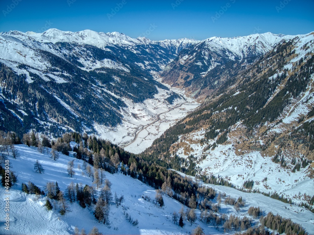 a snow covered valley near salzburg