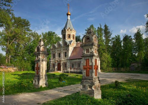 Church of Holy Martyr Queen Alexandra of Khrapovitsky manor at Murotsevo village near Sudogda. Russia photo