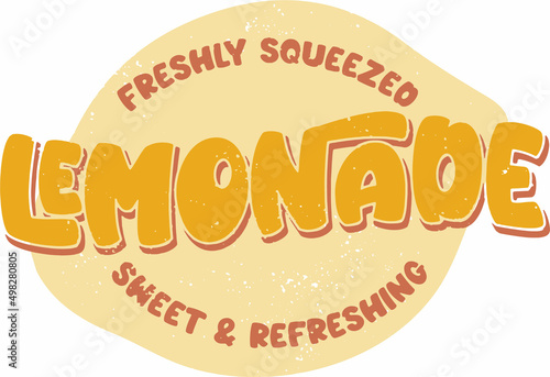 Freshly Squeezed Lemonade Vintage Sign Vector