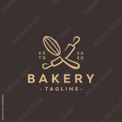 Bakery logo design template.