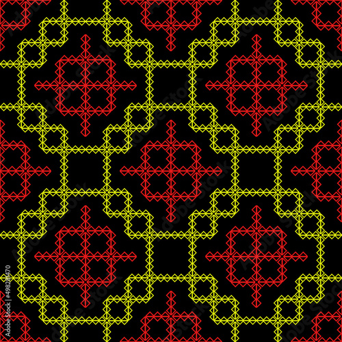 asian ethnic geometric pattern