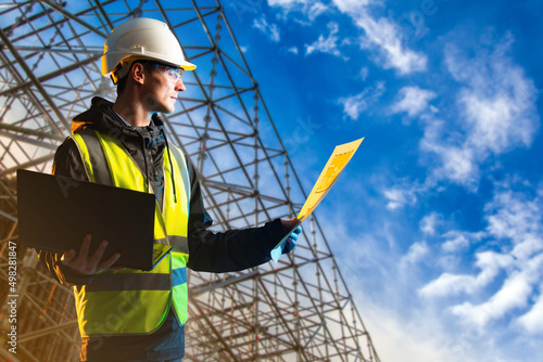 Builder man. Architect with...