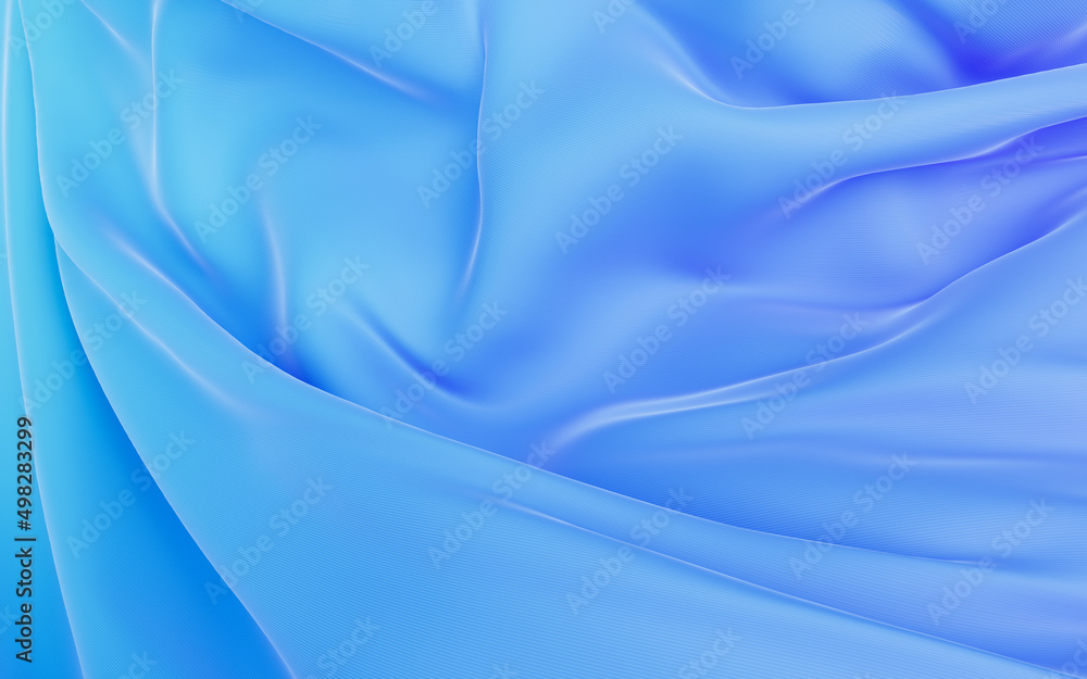 Obraz premium Flowing wave cloth, 3d rendering.