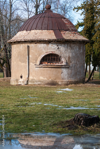 Old, historical chapel of Sarlote manor, Kuldiga, Latvia. photo