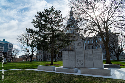 Michigan State Capitol On a Sunny Day