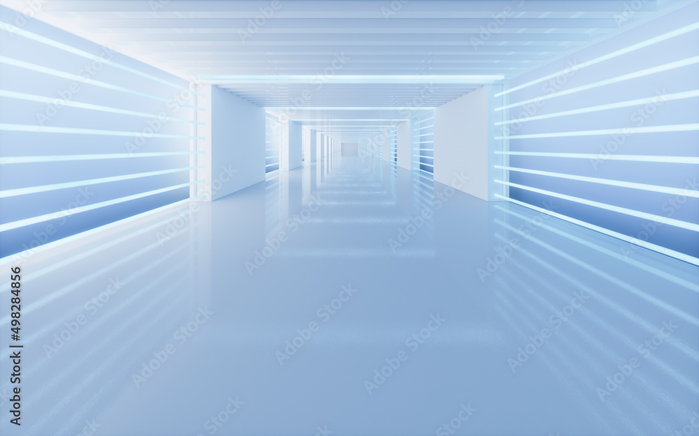 Empty white tunnel, 3d rendering. Empty white tunnel, 3d rendering.