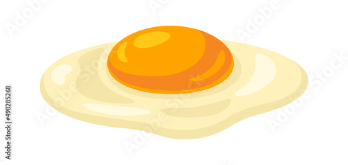 Illustration of liquid chicken egg. Image for food and agricultural industries.